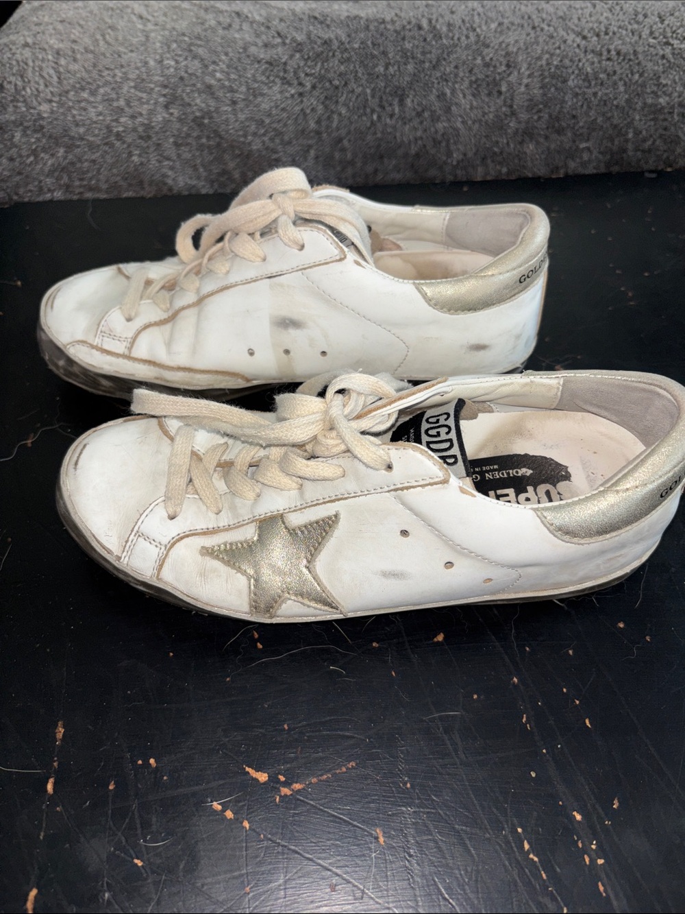 Golden Goose Women’s White Sneakers with Metallic Gold Star